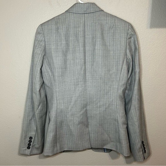 J. Crew gray striped wool 2 button blazer women’s size XS 2 - Picture 5 of 9